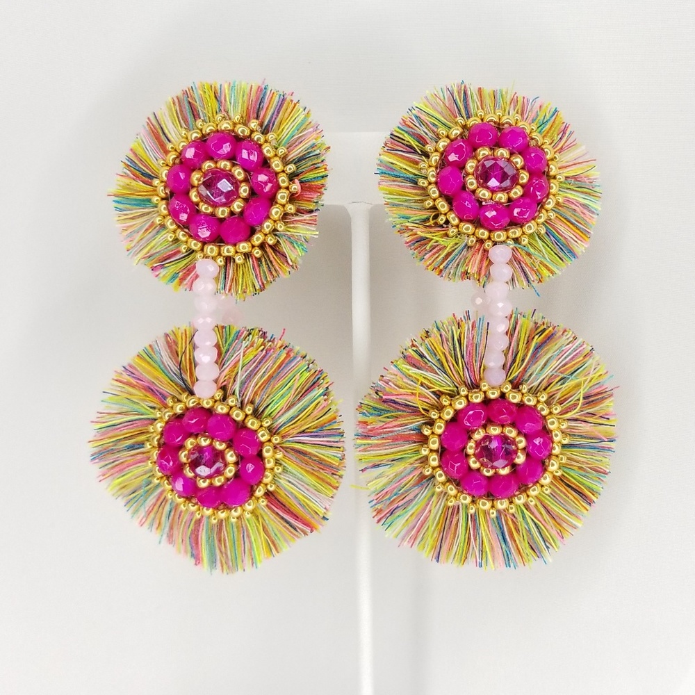 Beaded Tassel Earrings